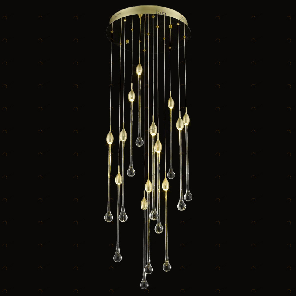 Светильник подвесной 150х43 см золото Delight Collection P98028S-13 brass DELIGHT COLLECTION ДИЗАЙНЕРСКИЕ 00-3882292 Золото;прозрачный 