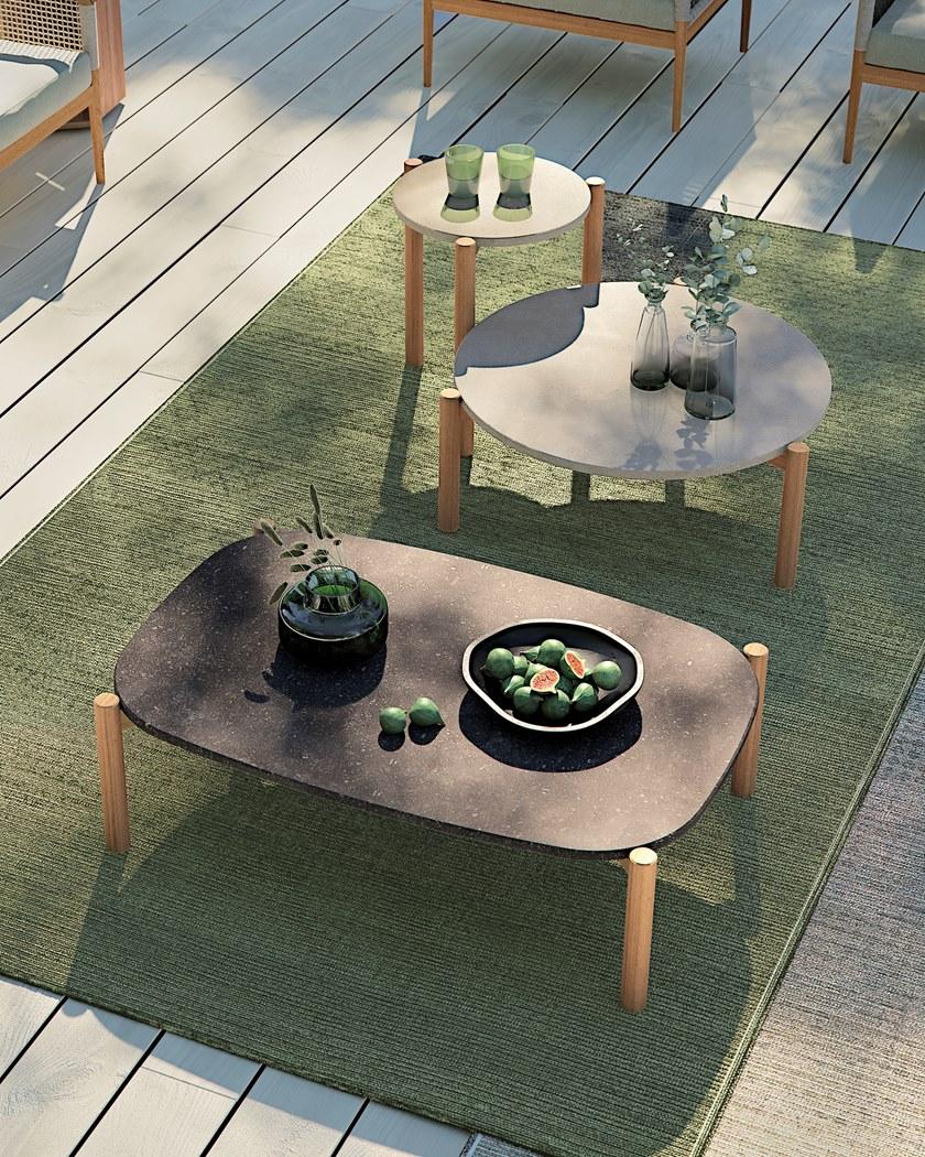 Atmosphera Круглый садовый стол из тика и керамогранита Lodge Lg.tc - Вид №1