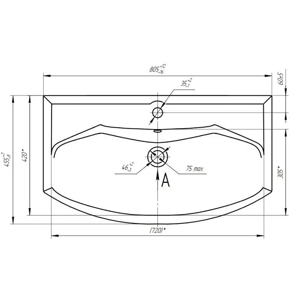Раковина Santek Smile 80 17179561 STLM-2057278 - Вид №2