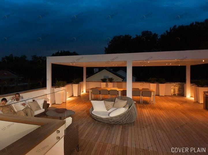 STUDIO 66 Отдельностоящая алюминиевая пергола с регулируемыми жалюзи sun-id-1424008