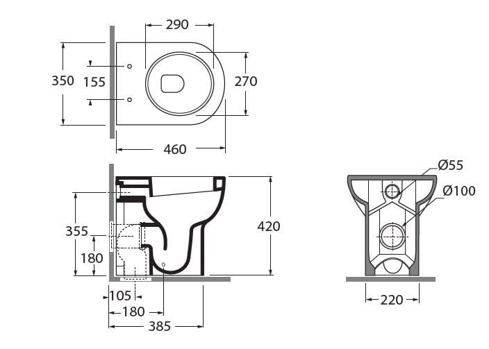 Керамический туалет Azzurra Ceramica облако ARCH-00135604 - Вид №15