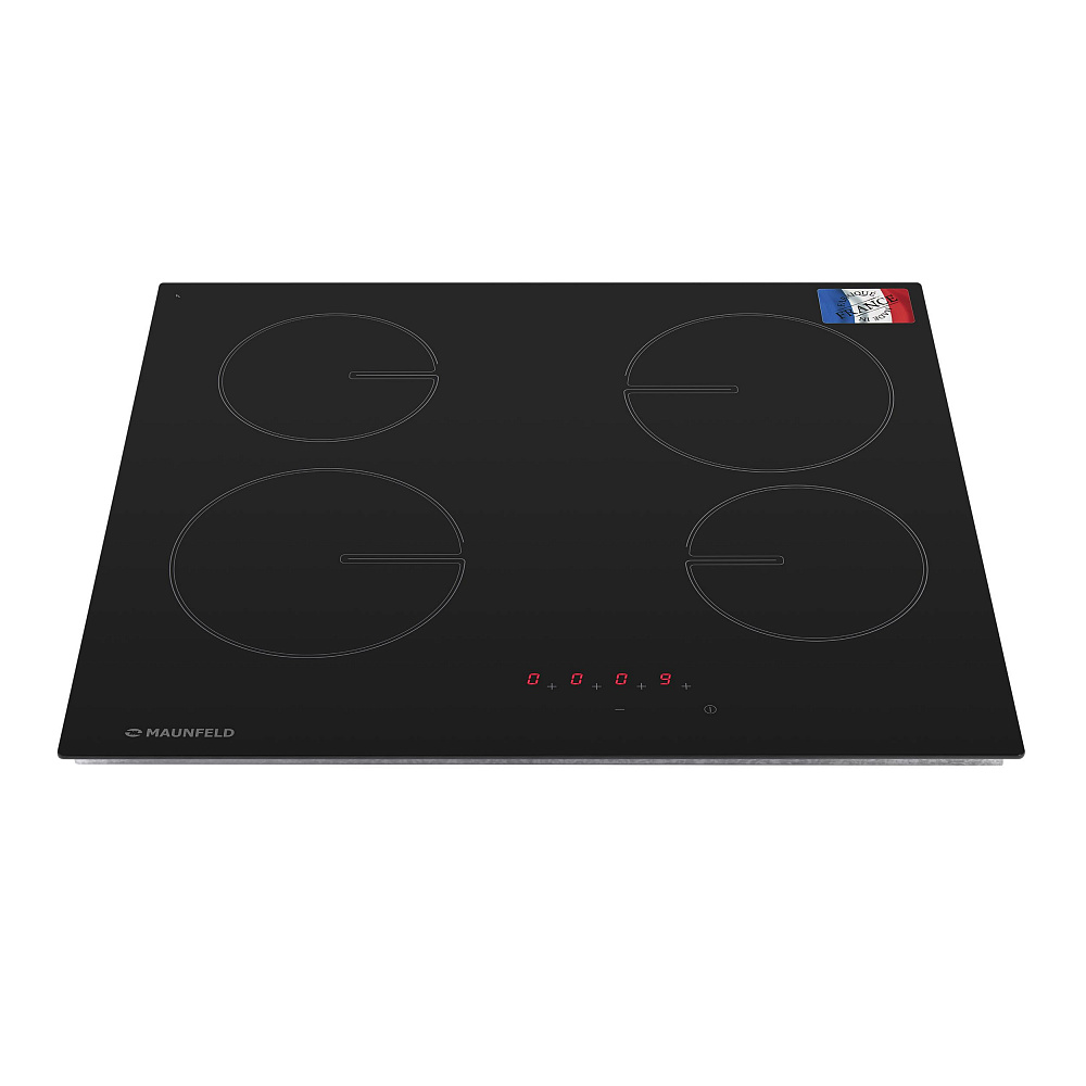 MVSE59.4HL-BK Электрическая панель черная/ стеклокерамика, 60см, сенсорное управление , автоотключение, индикация нагрева, черная, франция Maunfeld Santreyd  - Вид №1