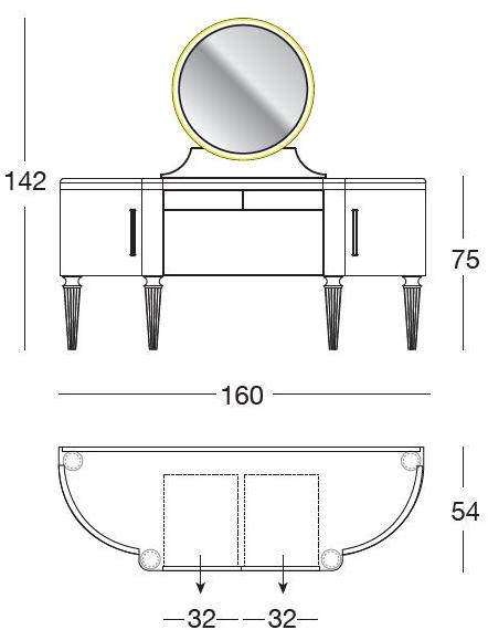 Longhi Кожаный туалетный столик Loveluxe 2016 – vanity collection Y 850 - Вид №4