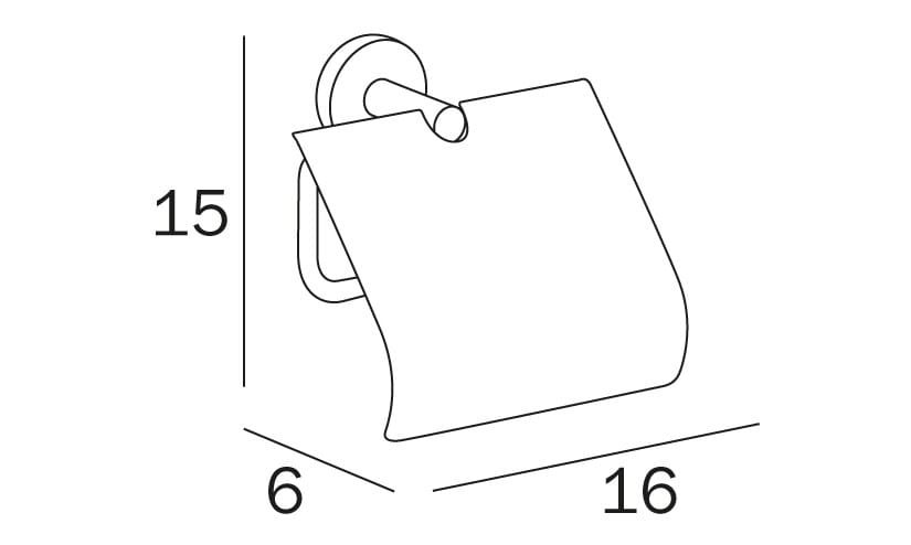 Металлический держатель рулона с крышкой INDA® Gealuna ARCH-00041557 - Вид №1