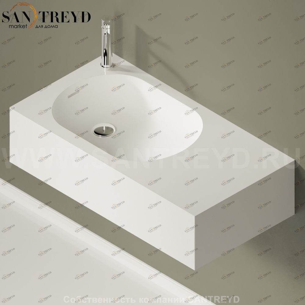 ACER0795NRSSZZ Подвесная раковина настенная прямоугольная Agape  белая 