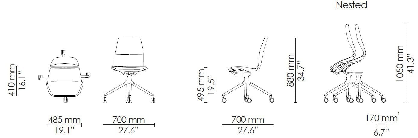 Офисное кресло с 4 спицами Howe AS series ARCH-00010429 - Вид №7