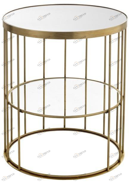 Il Bronzetto Круглый журнальный столик из латуни Cage Cag10
