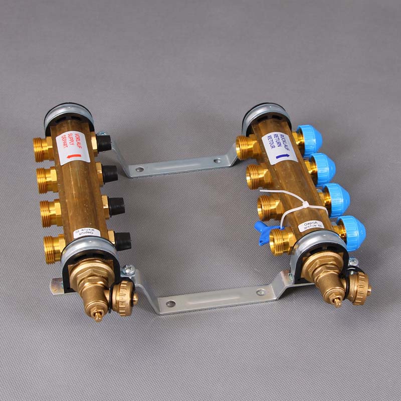 Коллекторная группа HKV с регулировочными и термостатическими вентилями WATTS Ind 1"x3/4"ЕК 4 выхода 10004176 - Вид №1
