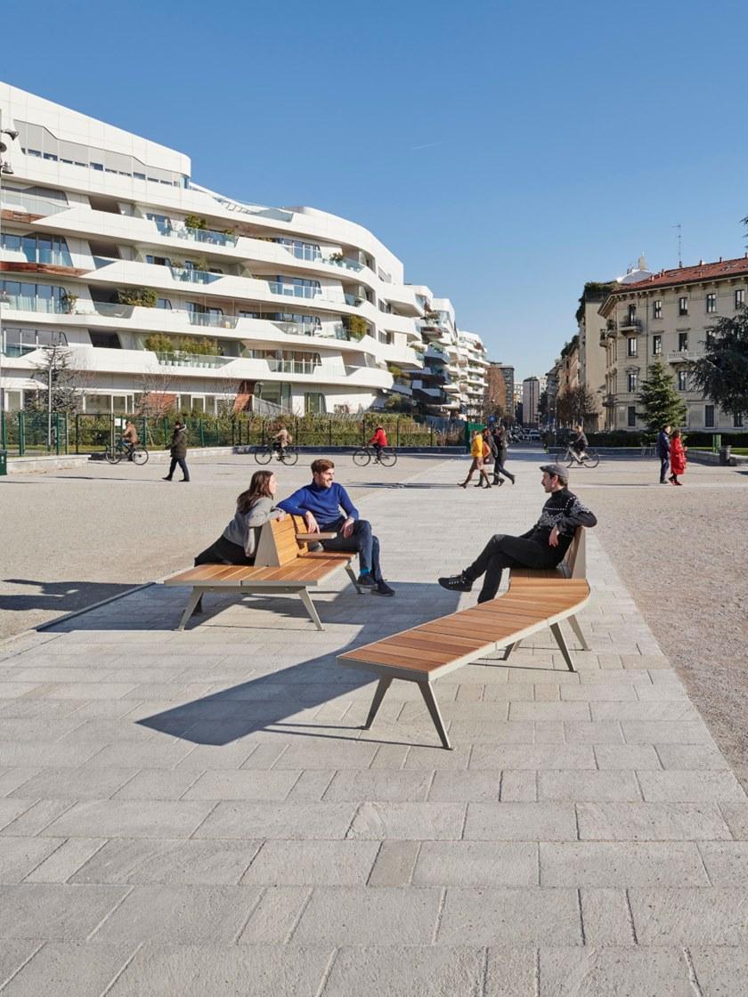 VESTRE Скамья из стали и дерева со спинкой sun-id-1396935 - Вид №2