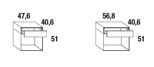 Прямоугольная тумбочка с ящиками Lago UPGLASS ARCH-00051538 - Вид №2
