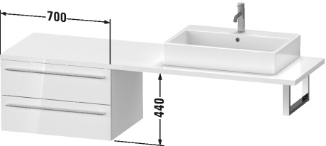 Шкафчик для консоли X-Large #XL5459 700 x 548 мм Duravit XL545905151 - Вид №2