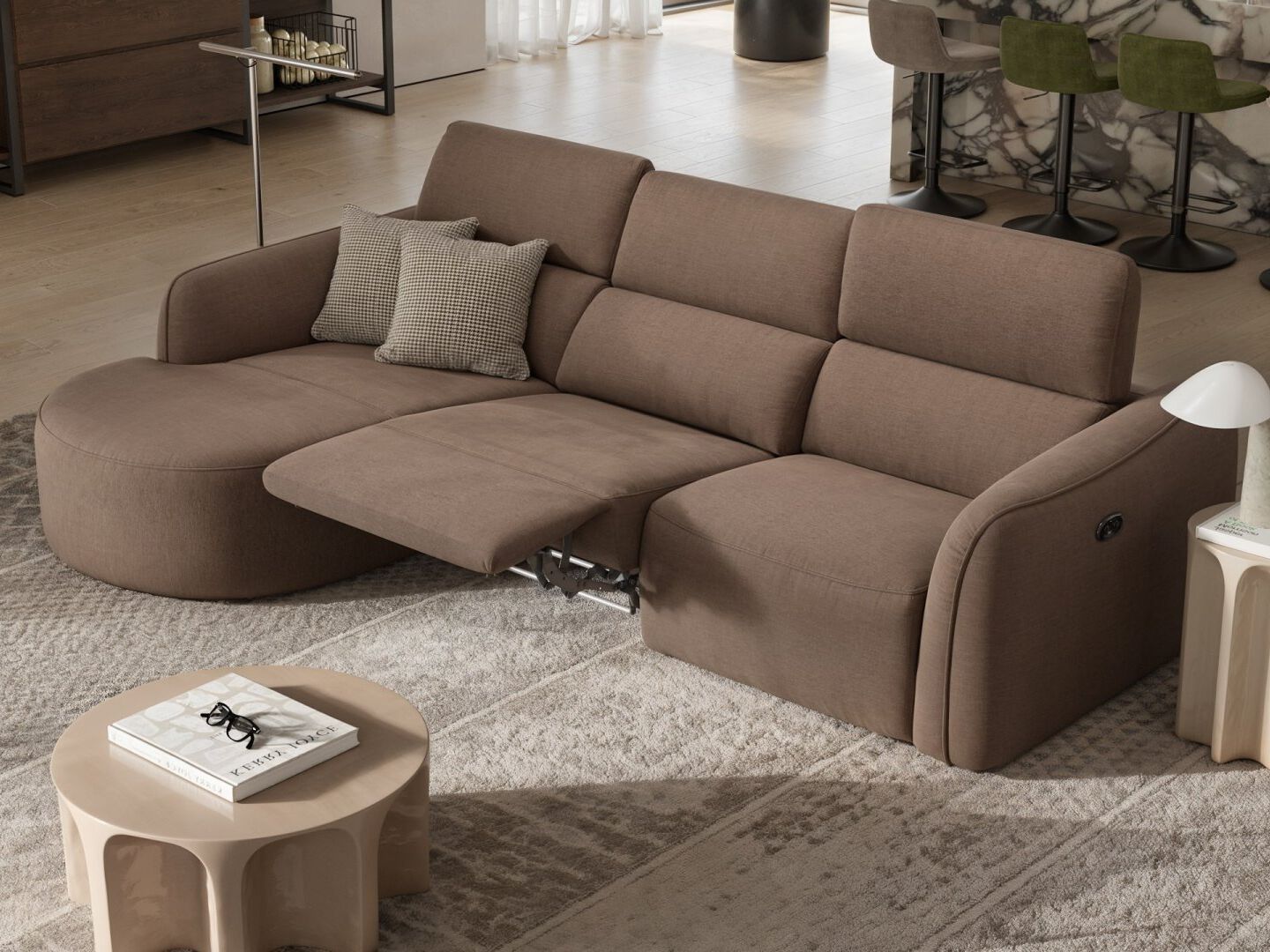 Тканевый диван с полуостровом Sofanella Милаццо ARCH-00085180 - Вид №5