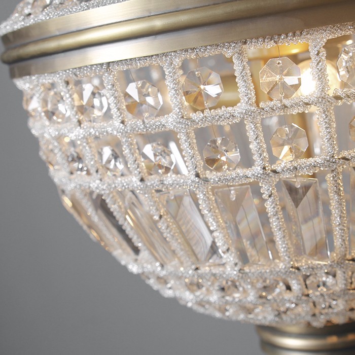 Подвесной светильник French Empire 11L от Delight Collection 8980-11В DELIGHT COLLECTION ДИЗАЙНЕРСКИЕ 243716 Прозрачный;латунь  - Вид №3