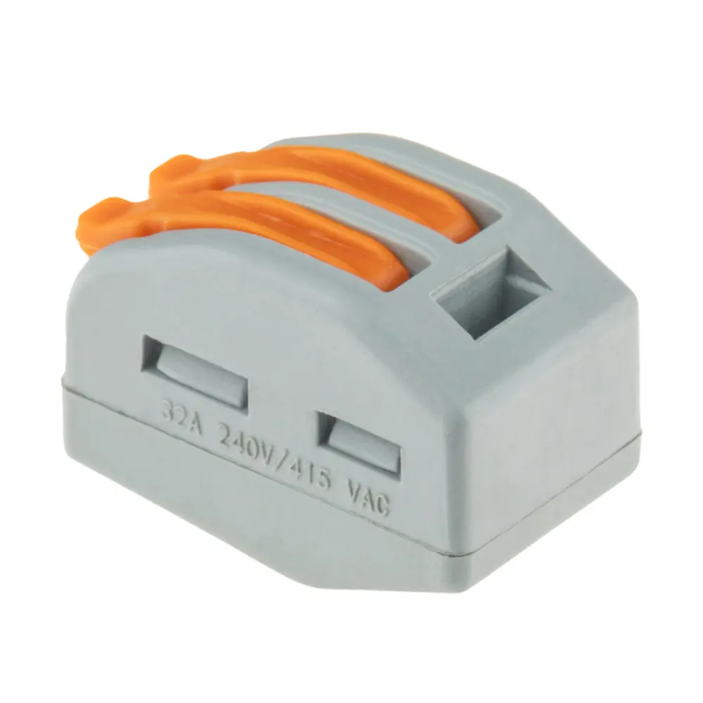 Клеммы соединительные монтажные с рычажком Duwi СМК 222-412 2-проводные 4мм² серые 5шт 26609 9 STLM-2047746 - Вид №2