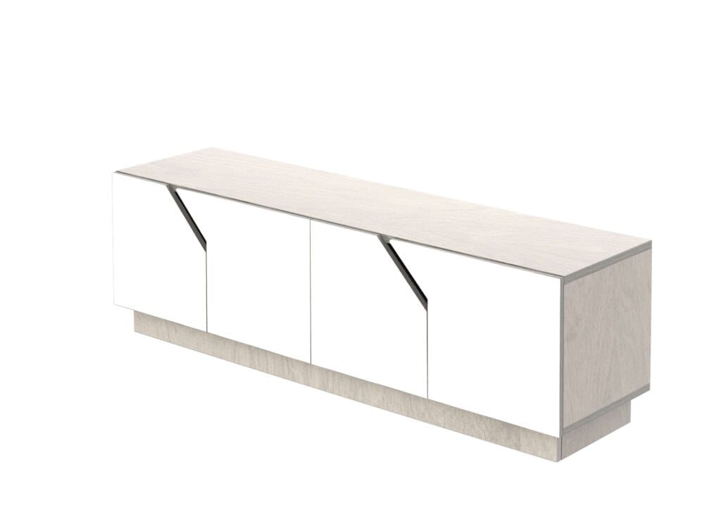 Низкий березовый ТВ-шкаф с распашными дверцами Radis Лабиринт ARCH-00048882 - Вид №3