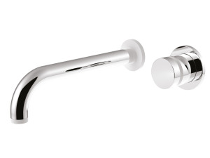 Однорычажный настенный смеситель для раковины с 2 отверстиями