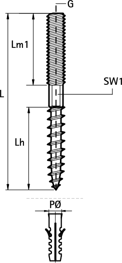 6287016 BIS Винты-шурупы нерж. монтаж к стене или перекрытию walraven  - Вид №1