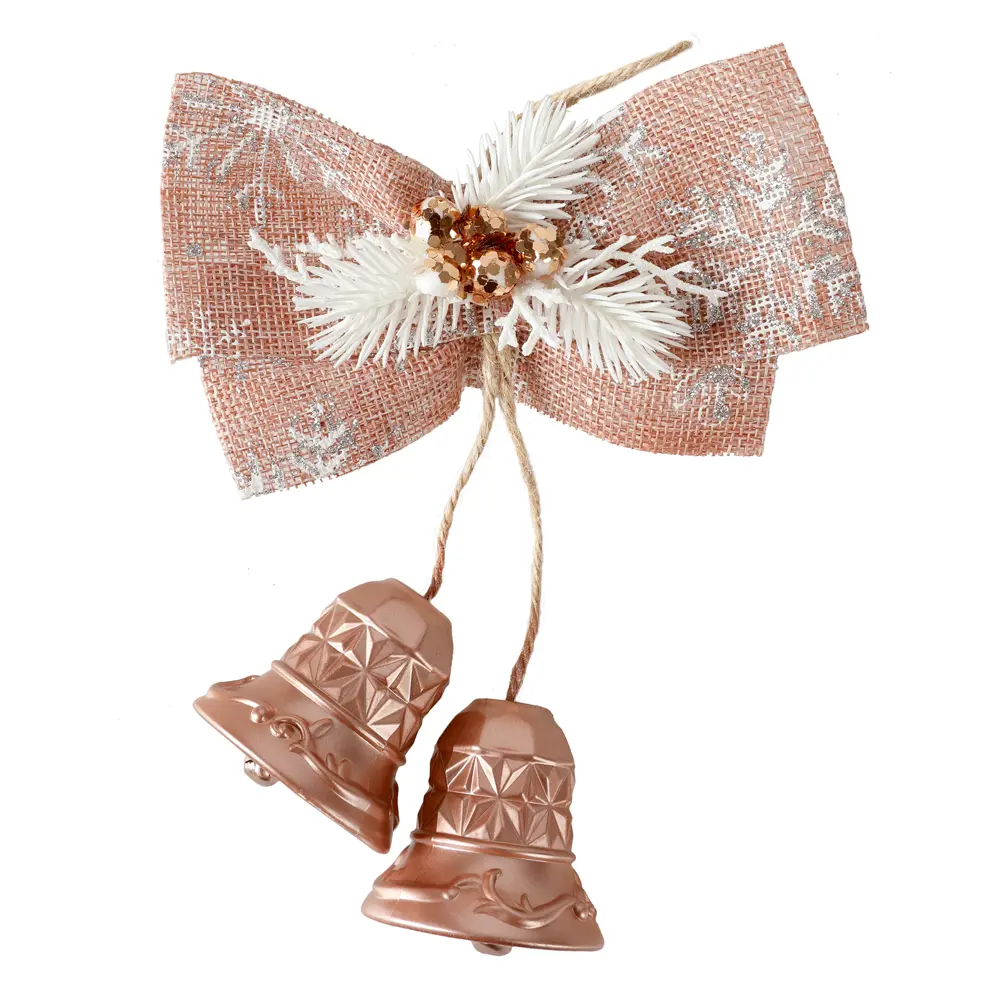 89377715 Новогоднее украшение Колокольчики розовый/шампань STLM-1537778 Santreyd  - Вид №3