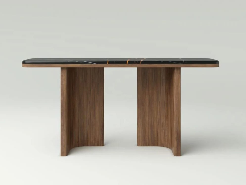 Консоль из орехового дерева с каменным верхом NITZAN HOME MEKO ARCH-00073352