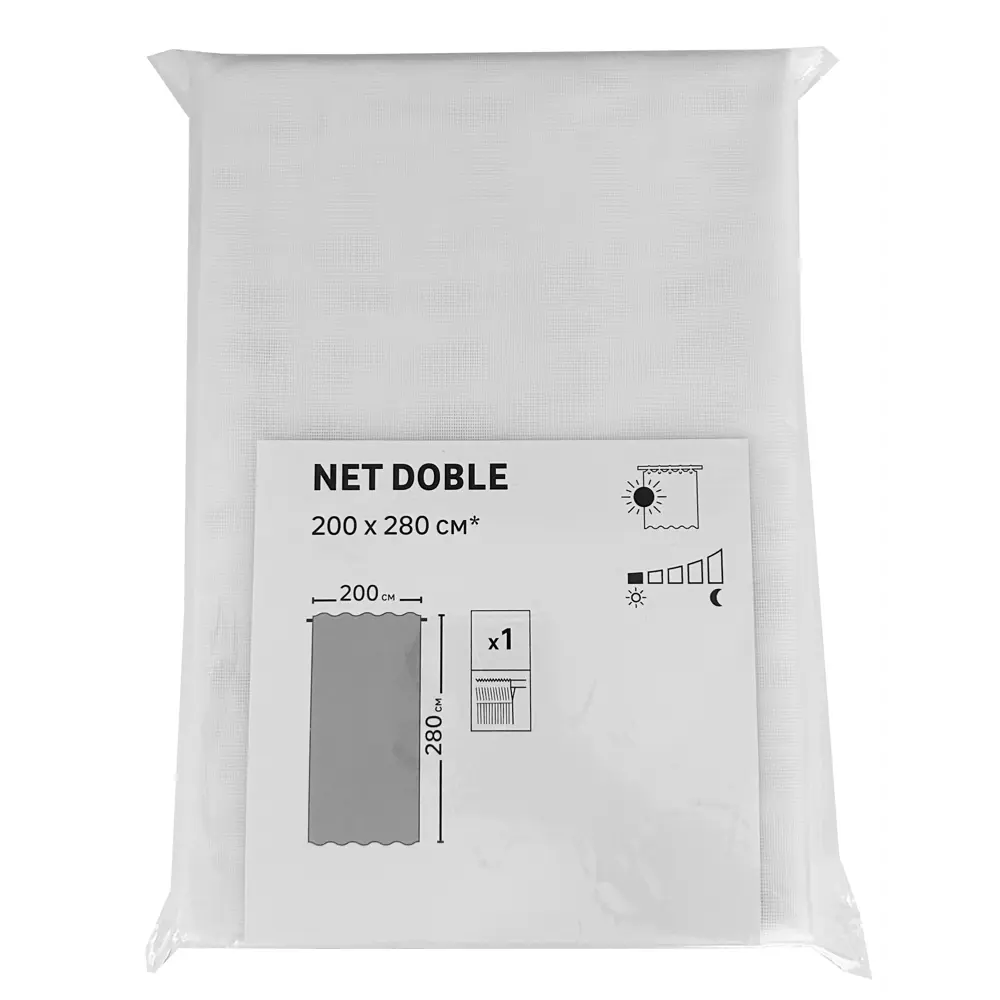 Тюль Kreaforta Net Doble вуаль белый 200x280 см на кулиске 89391994 STLM-1575397 - Вид №6