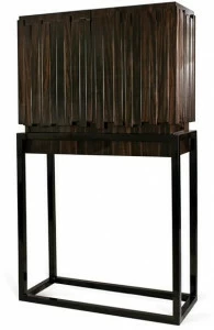 JOSÉ LEITE DE CASTRO Комод из черного дерева с распашными дверцами Chicago 10405250