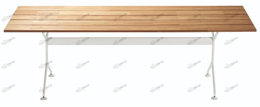 Alias Прямоугольный садовый стол из алюминия и дерева Teak setes sun-id-1487480