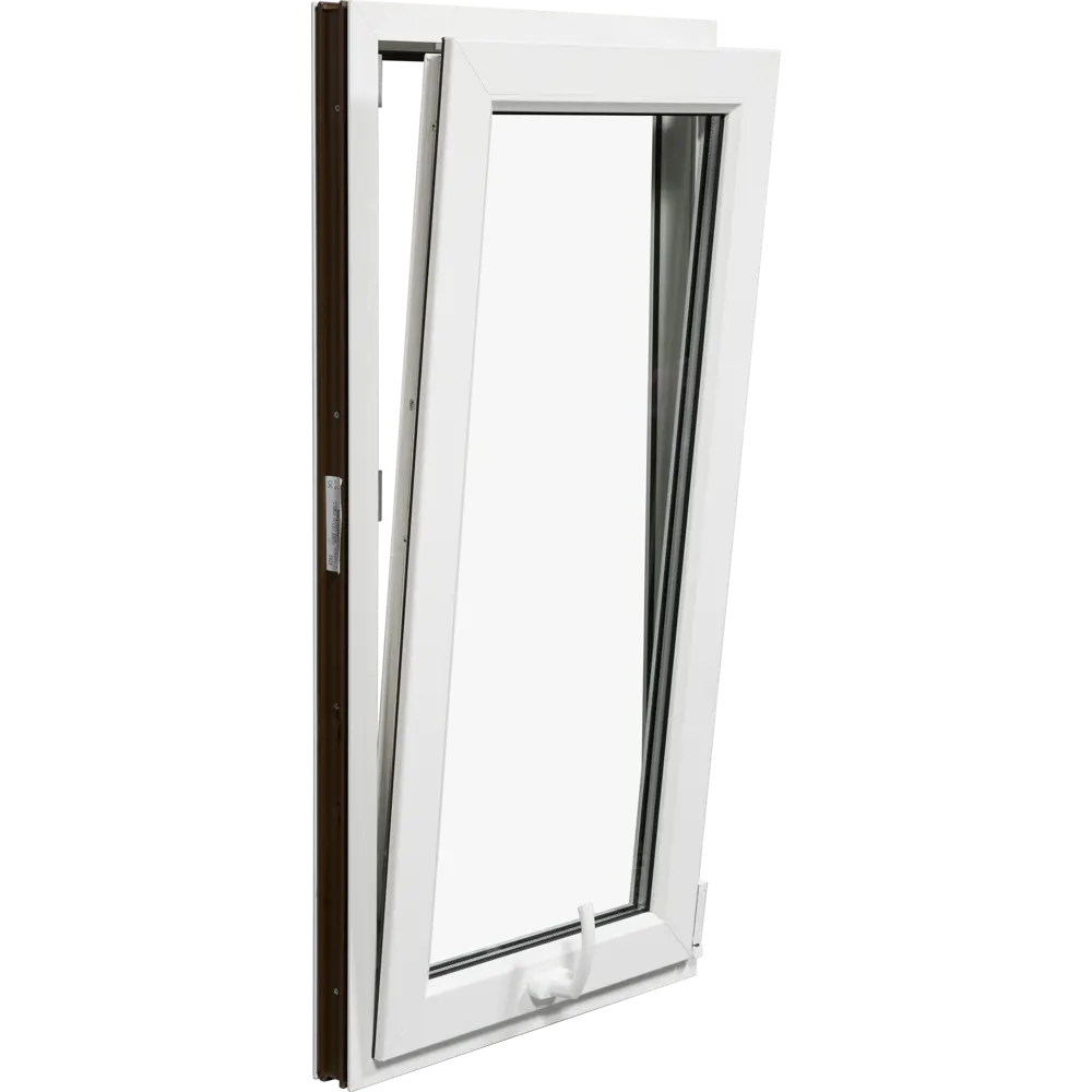 Пластиковое окно ПВХ VEKA одностворчатое 1270x800 мм (ВхШ) однокамерный стеклопакет белый (с двух сторон) STLM-2002608 - Вид №2