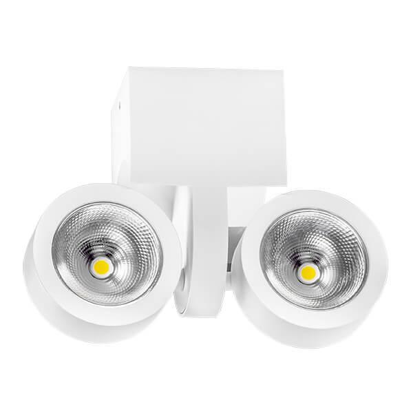 Светодиодный спот белый с 2 плафонами Lightstar Snodo 55363 LIGHTSTAR SNODO 00-3926493 Белый  - Вид №2