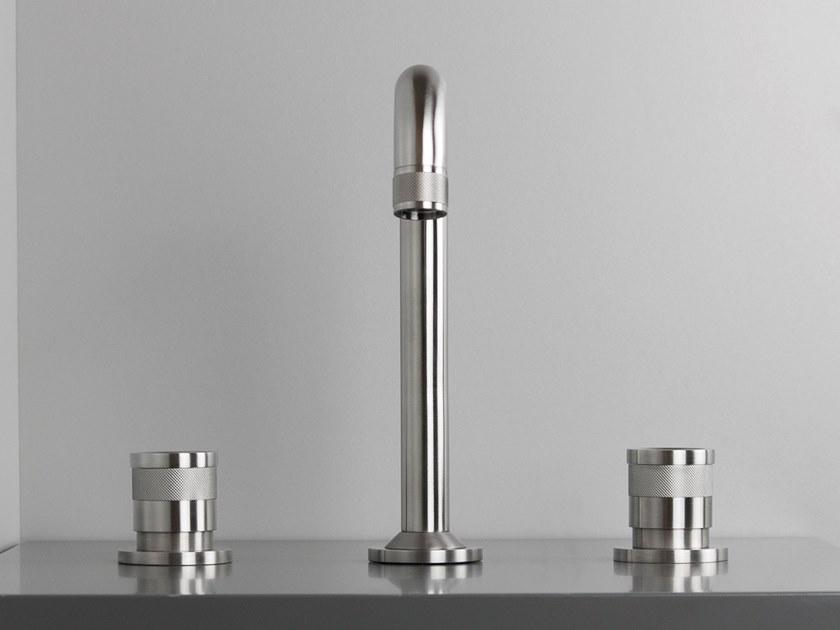 Super Inox Смеситель для раковины с 3 отверстиями из нержавеющей стали Rétro 0281110x RETRO - Вид №2