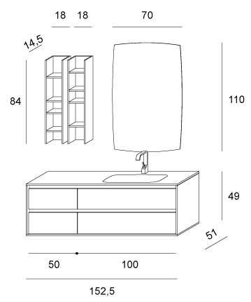 Summit 2.0 – 08 Mastella  Summit 2.0  Комплект мебели для ванной - Вид №7