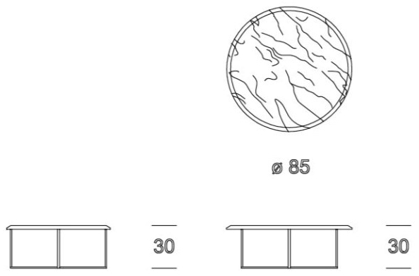 Former In Italia Круглый журнальный столик из темного мрамора emperador Dcv sun-id-1424020 - Вид №2