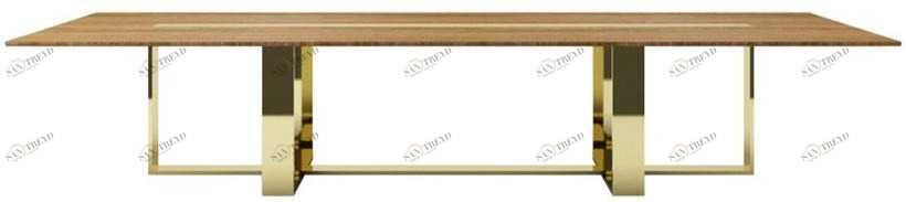 ZALABA Design Прямоугольный стол для гостиной из стали и дерева Zulu sun-id-1400790