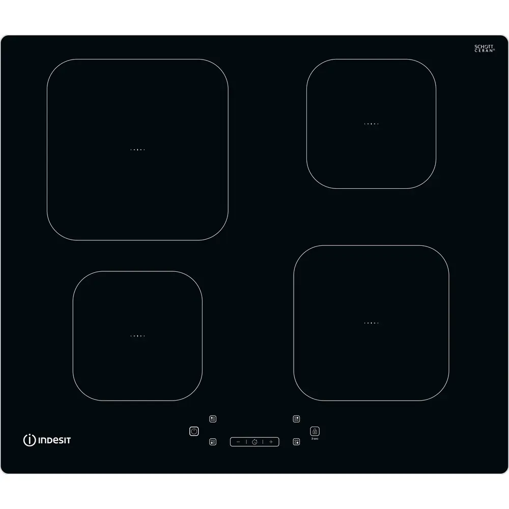 Варочная панель индукционная Indesit IS 15Q60 NE 4 конфорки 59х51 см цвет чёрный 84466927 STLM-2175340  - Вид №1