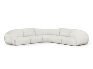 Кожаный угловой диван