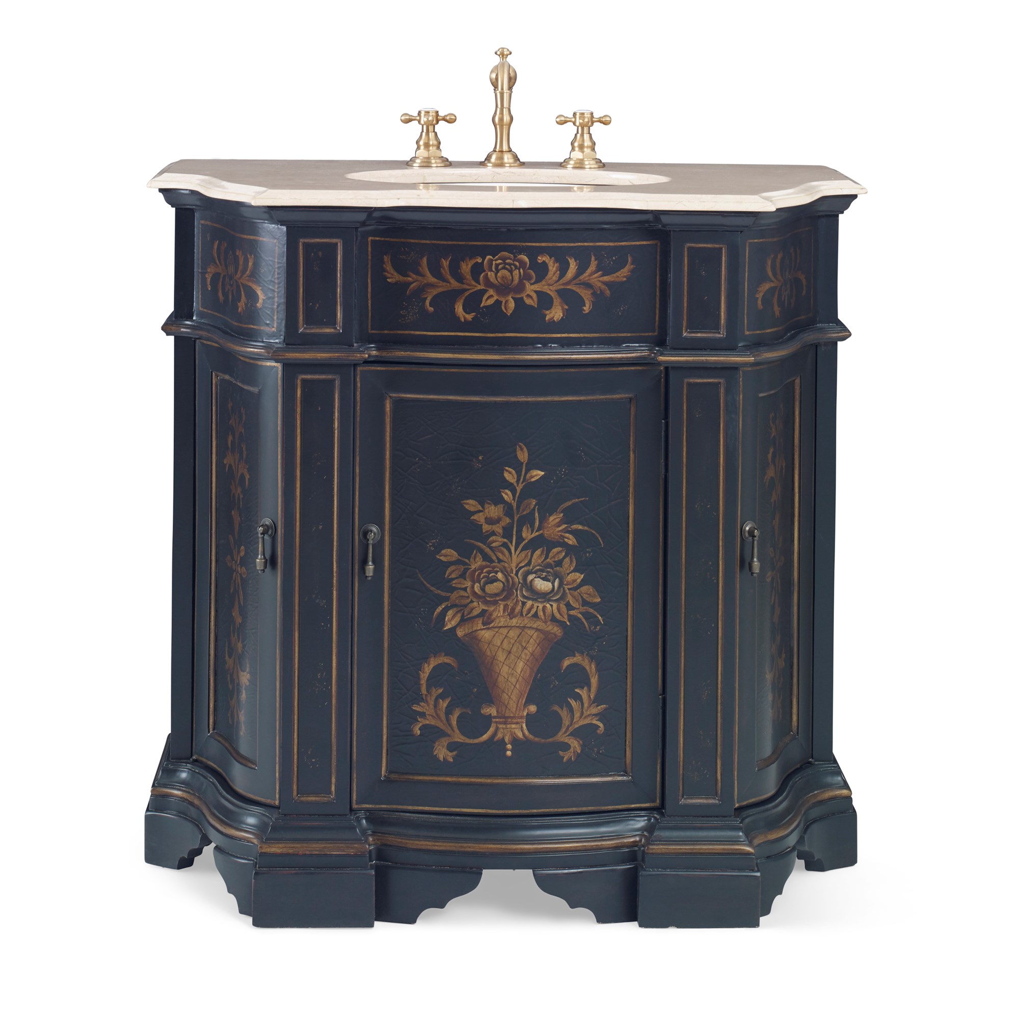 Тумбочка, средняя (от 34 до 36,5) 10408-110-301 Floral Ebony Sink Chest  Ambella  - Вид №2