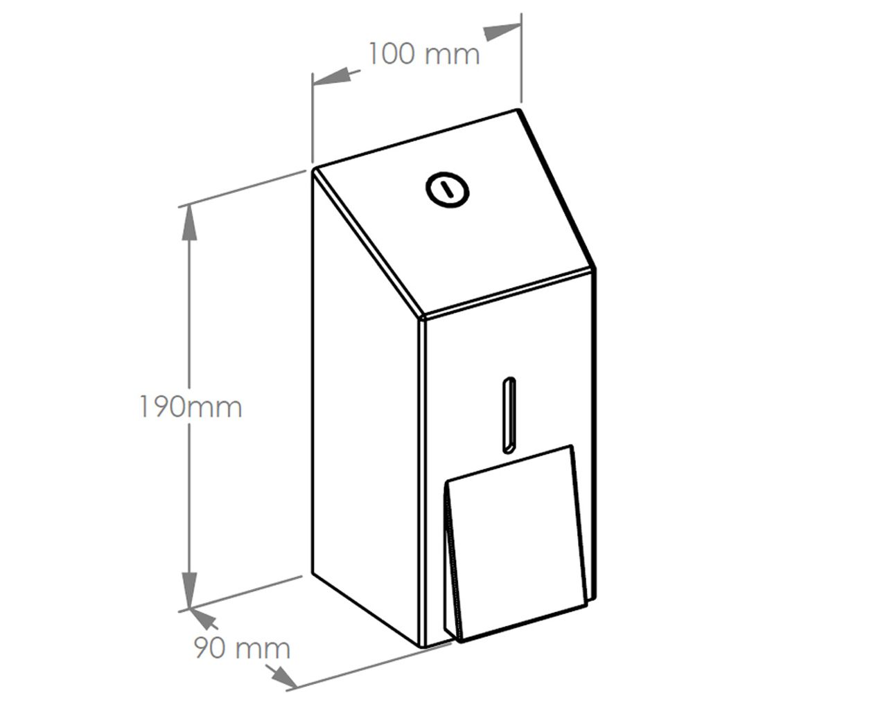 DSM102 Диспенсер для жидкого мыла STELLA MINI, емкость бака 400 мл, матовая сталь Merida  - Вид №1