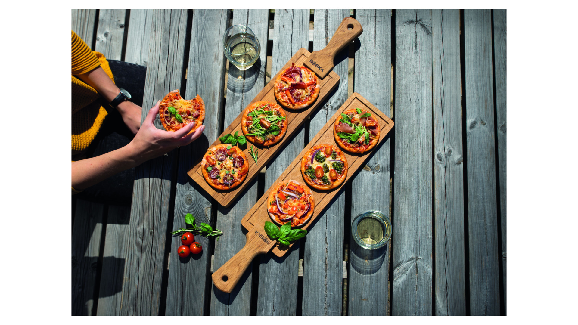 10599386 Boska Доска сервировочная для сыра и закусок Boska "Друзья" с ручкой 53х12х2,4см, дуб Дерево  - Вид №7