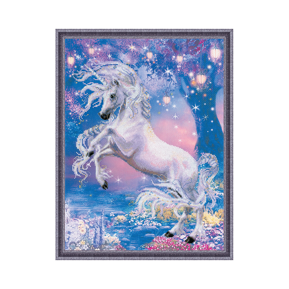 0024 РТ Набор для вышивания Единорог 30 х 40 см RIOLIS Частичная вышивка 