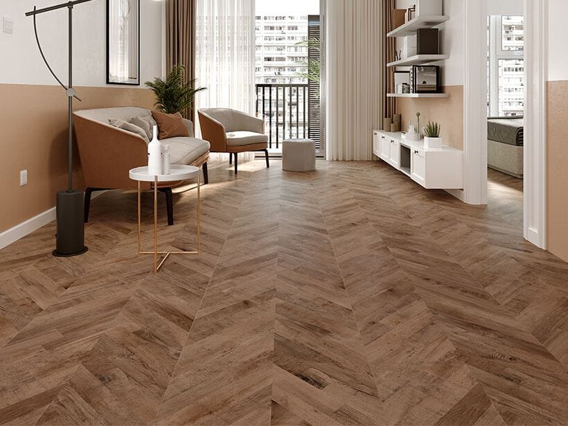 Пол из керамогранита под дерево Kaleseramik плитка ARCH-00052821