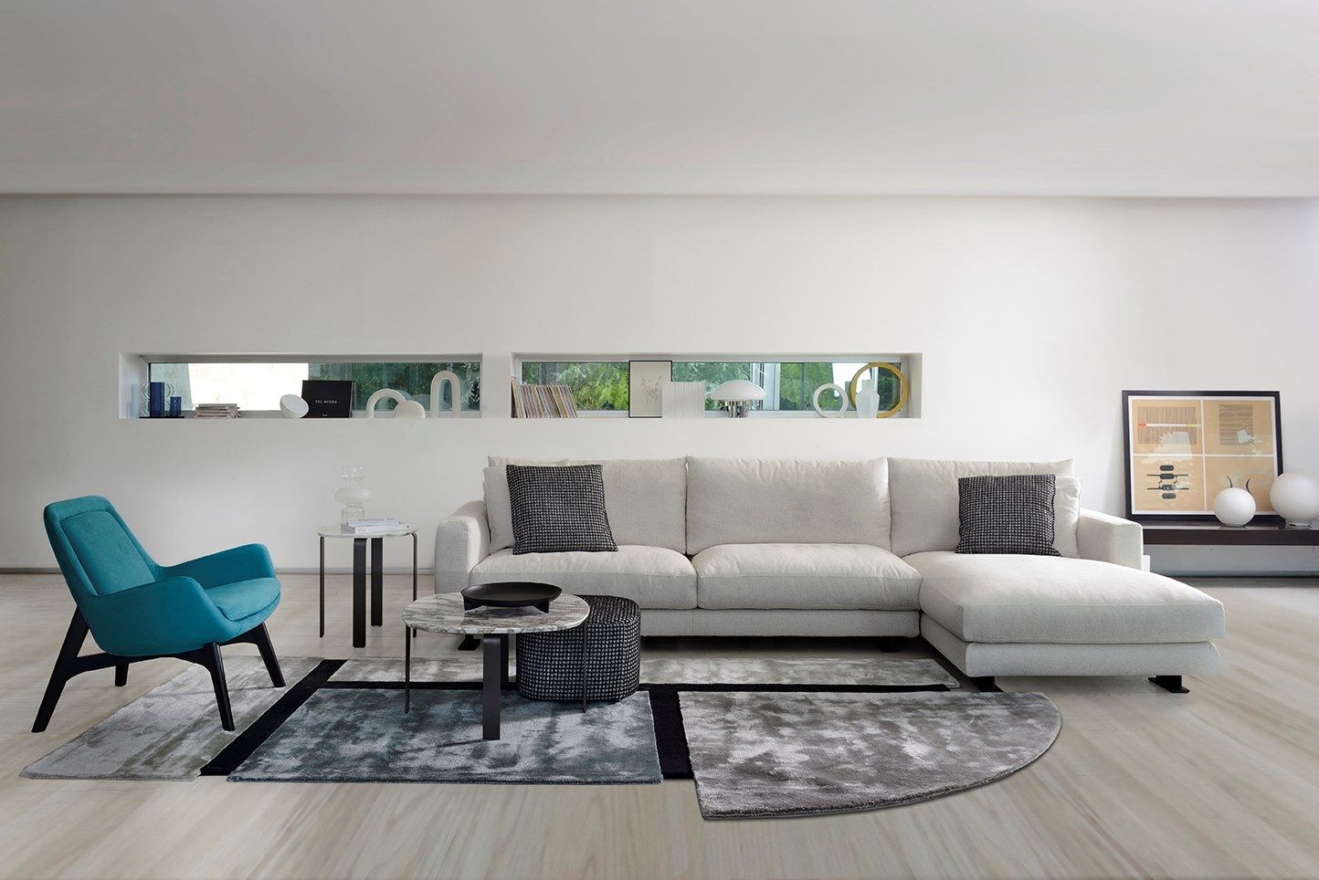 Модульный тканевый диван с полуостровом CTS SALOTTI лоскут ARCH-00118046 - Вид №3