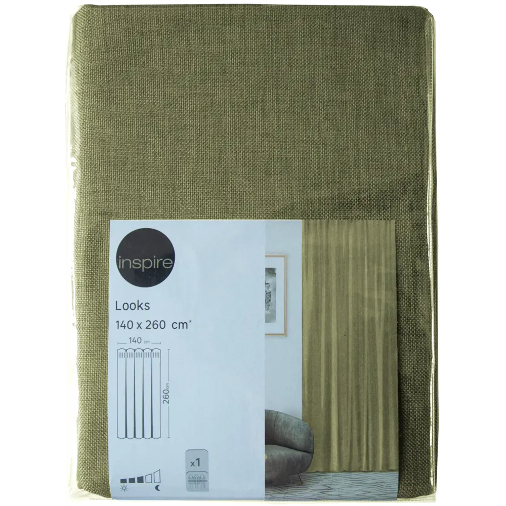 Штора на ленте Seasons Looks 140х260 см Green цвет зеленый 84177639 STLM-2194532  - Вид №6