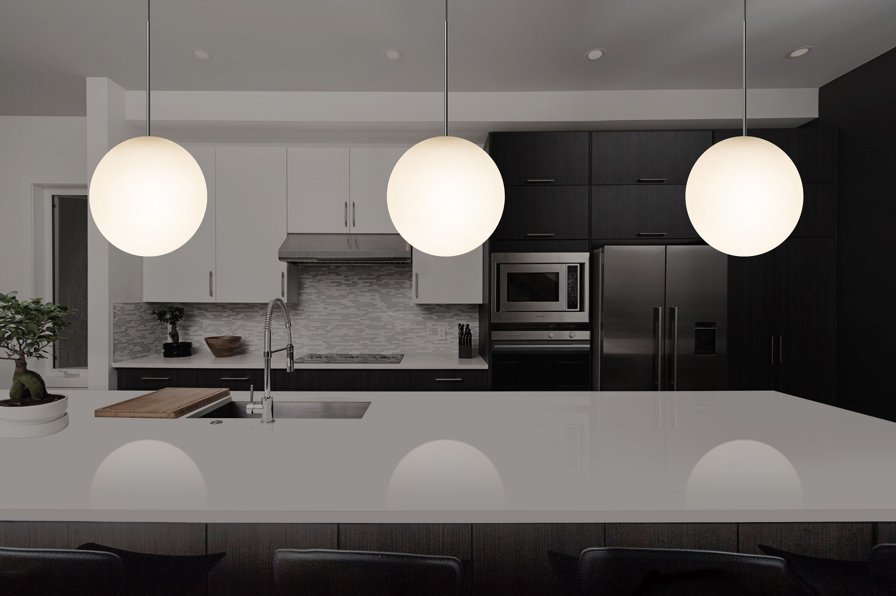 Опаловое стекло с регулируемой яркостью светодиодный подвесной светильник Pablo Designs ARCH-00002404 - Вид №2