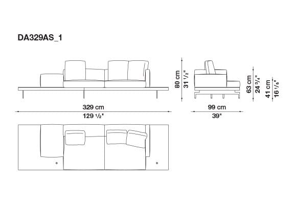 3-местный тканевый диван B&B Italia док ARCH-00033457 - Вид №172