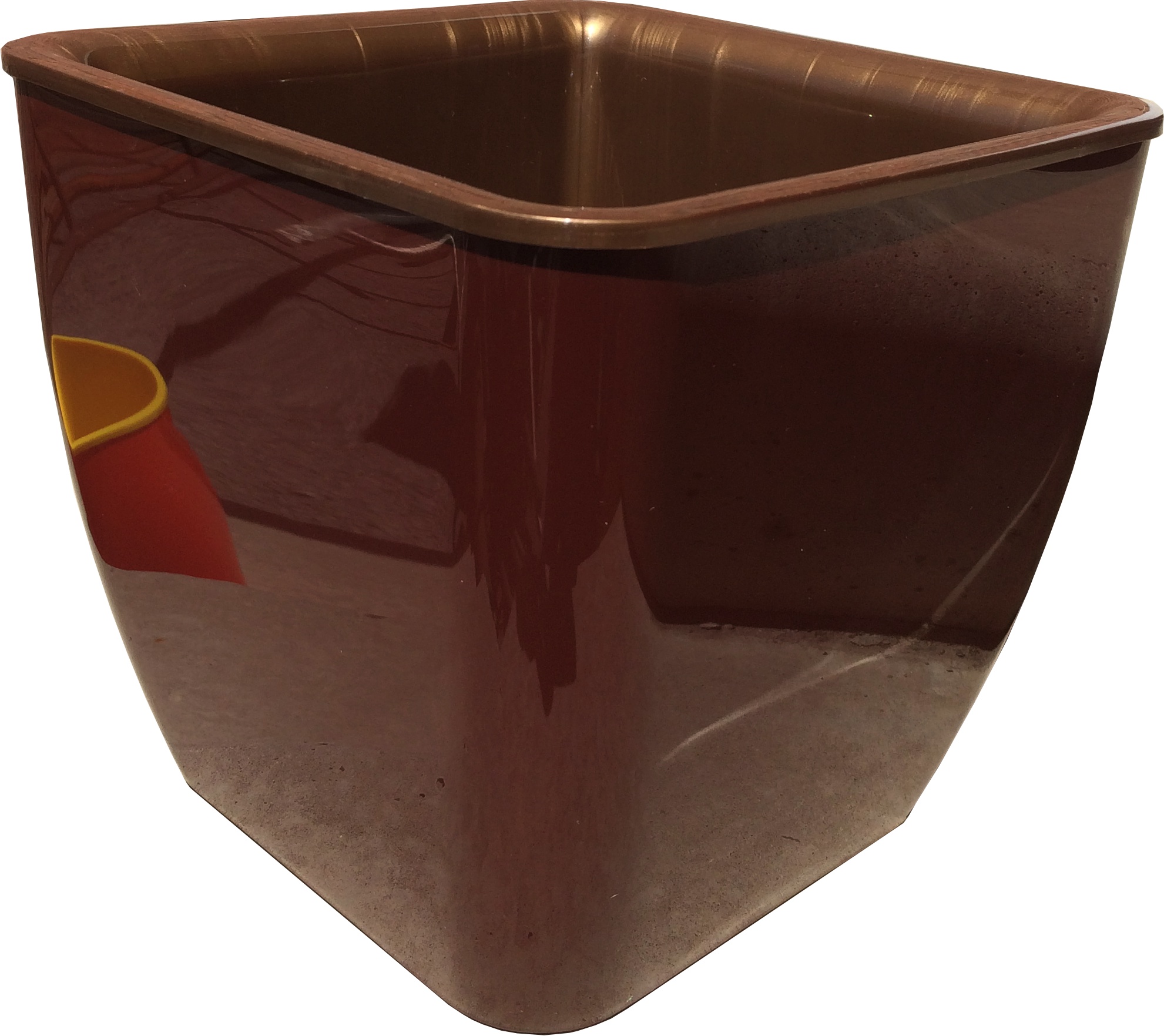 150-12 Горшок д. цветов Square couleurs 14л(7,3л) Бронза бордо Цветочная коллекция 