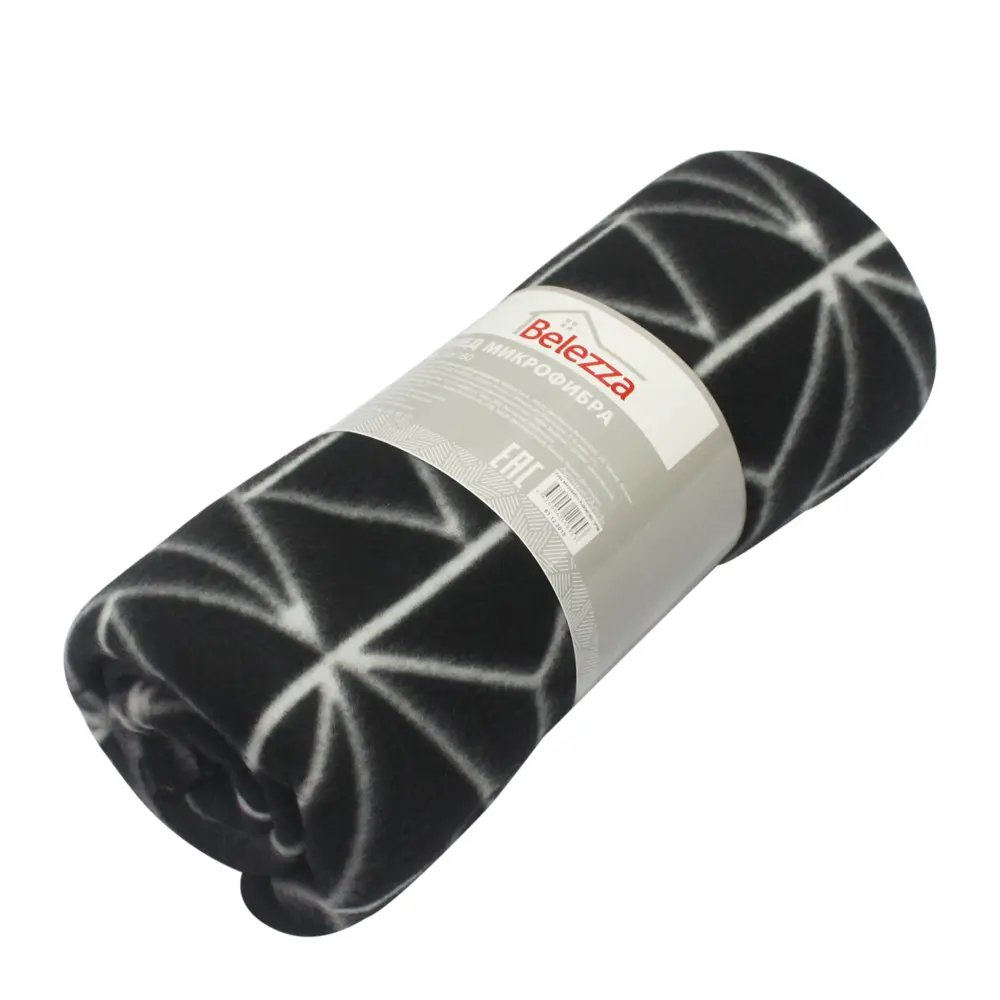 Плед Vector 130х170 см флис цвет чёрный BELEZZA STLM-2006736 - Вид №2