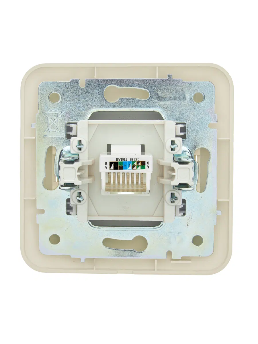 ASTI Розетка компьютерная крем Cat 5e LEZARD 7081-0303-140 - Вид №1