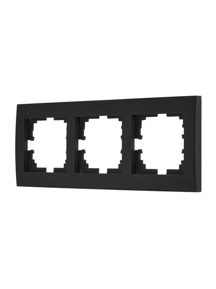 RAIN Рамка тройная горизонтальная черный LEZARD 703-4242-148 - Вид №1
