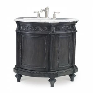 Тумбочка, средняя (от 34 до 36,5) 08055-110-329 Demilune Sink Chest - Black Ambella