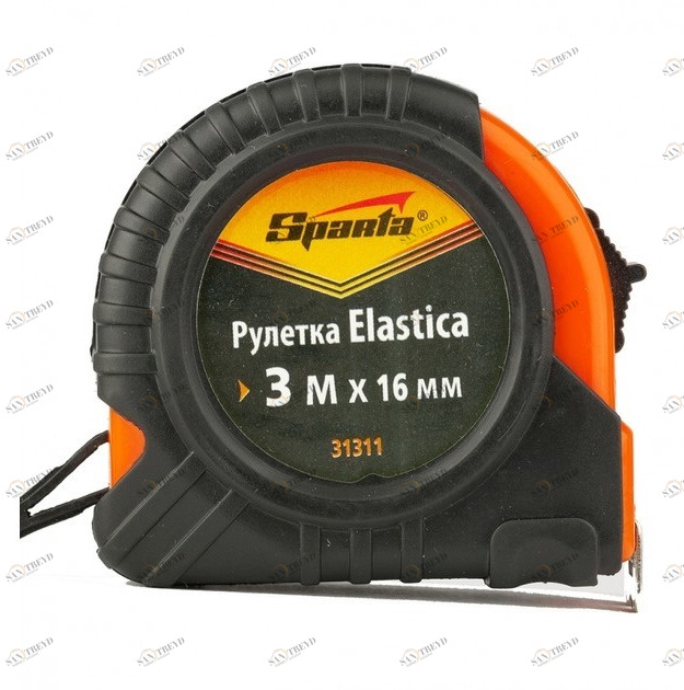 Рулетка Elastica 3мх16мм обрезиненный корпус Sparta 8214