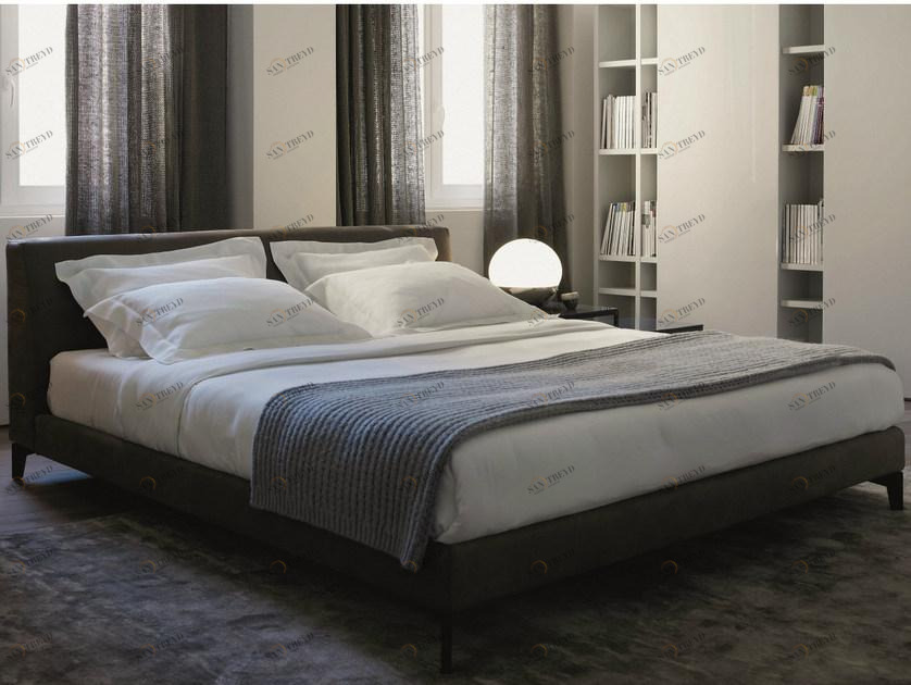 Meridiani Двуспальная кровать с мягким изголовьем Louis up sun-id-1381265